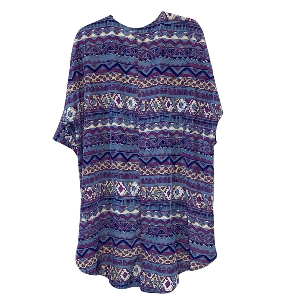 Lularoe Multicolored Patterned Open Front Kimono - image 2